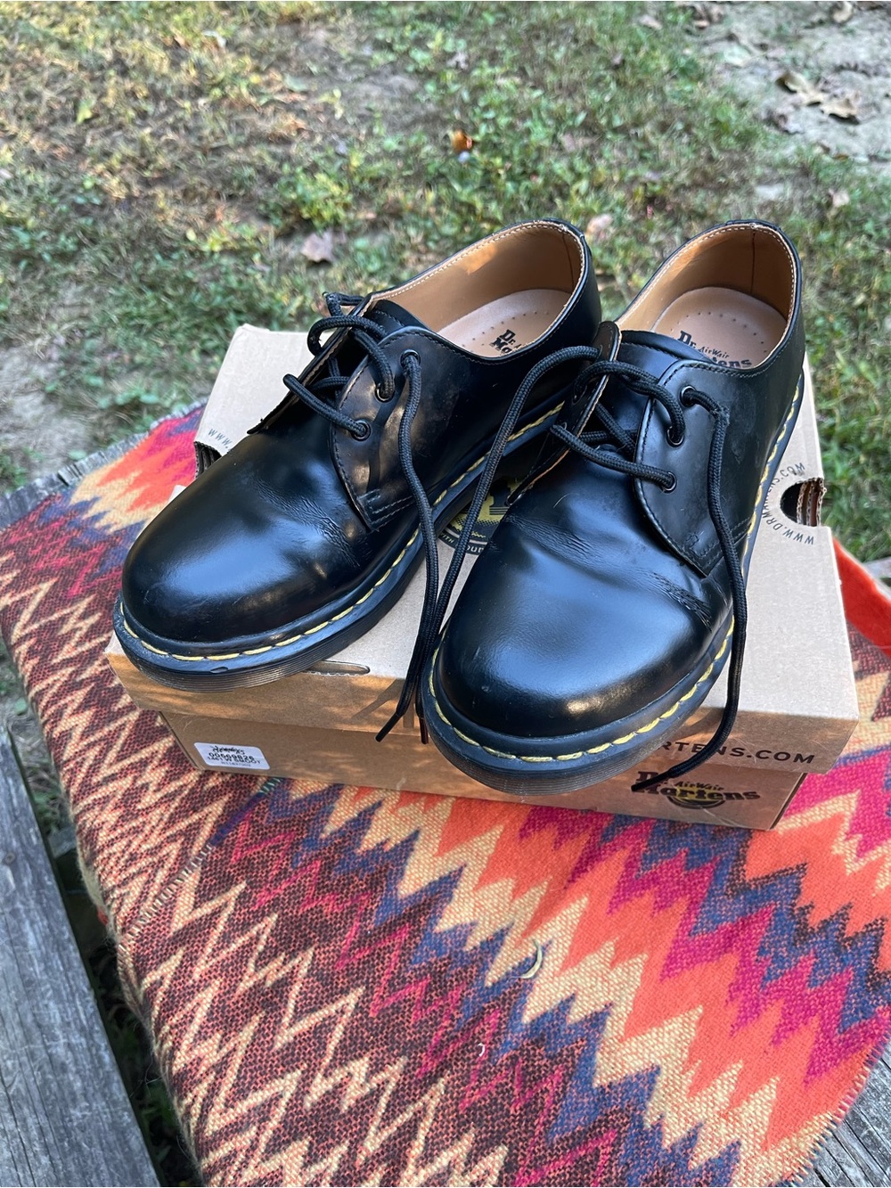 Dr Martens 1461 Analine 3-Eye VTG Oxfords Women’s Blk Sz 7 Smooth Leather Shoes